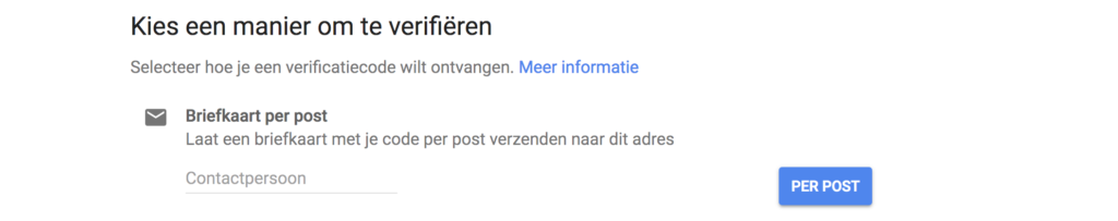 Google Mijn Bedrijf verifiëren