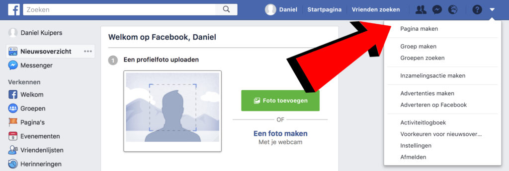 Facebook zakelijk aanmaken