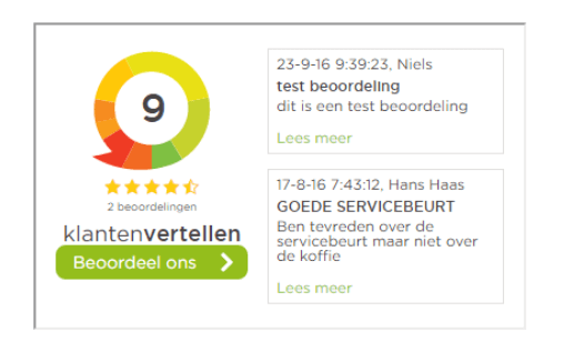 Klantenvertellen widget