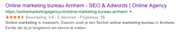 Reviewsterren Online Marketing Agency