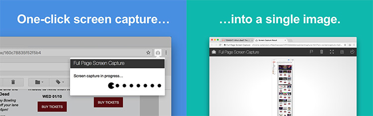 Full Page Screen capture extensie
