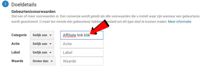 Google Analytics categorie