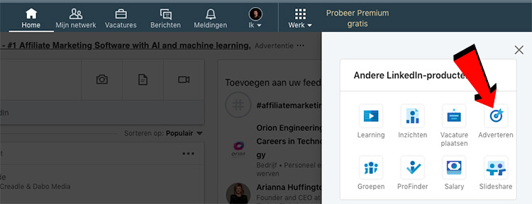 LinkedIn adverteren