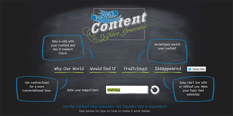 Portent’s Content Idea Generator