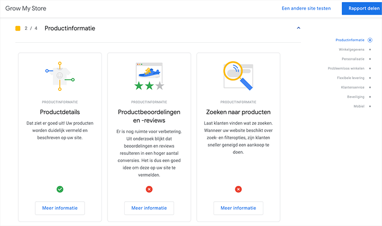 Grow my store productinformatie