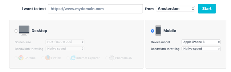 Uptrends alternatief Page Speed insights