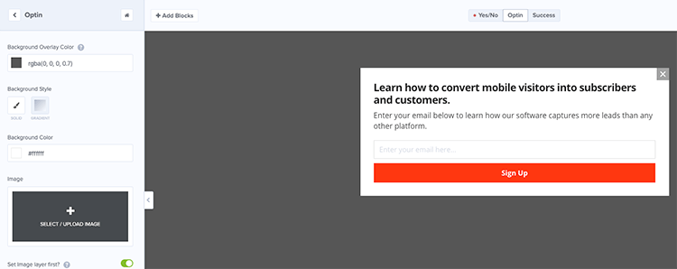Design opt-in formulier