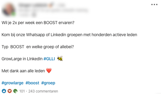 LinkedIn boost groep pod