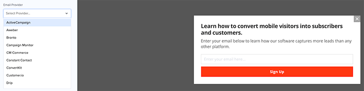 Optinmonster koppelen met software