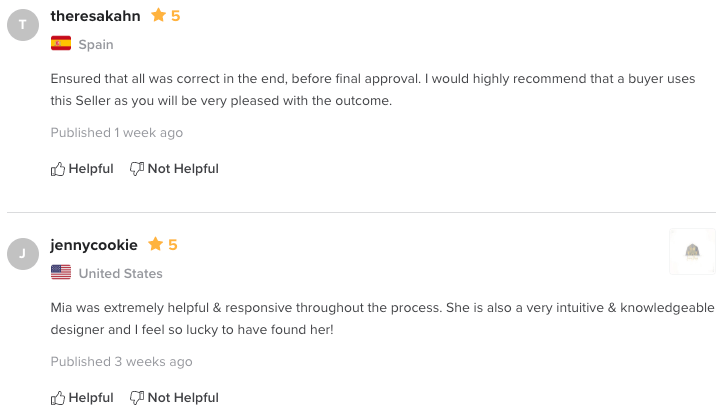 Reviews fiverr profiel