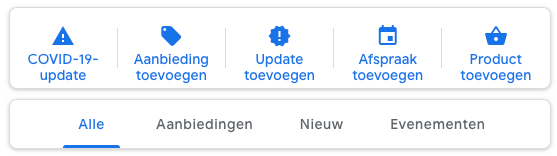 Google Post mogelijkheden