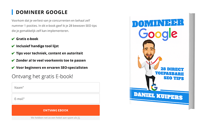 landingspagina voorbeeld