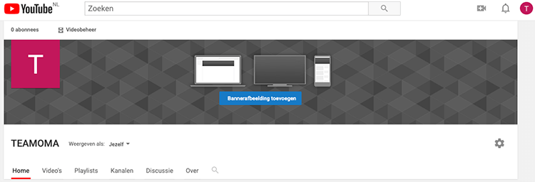 youtube account banner en kanaalpictogram