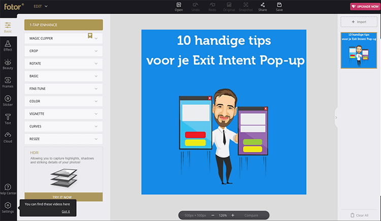 Fotor online foto en content bewerken