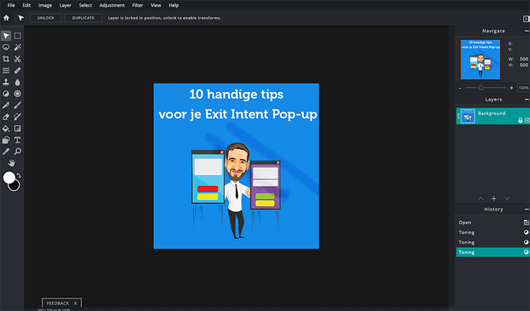 Pixlr advance e fotobewerkingsprogramma