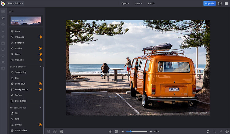 online foto's bewerken met befunky