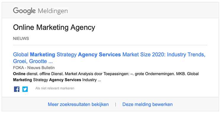 Google alert verkeerd voorbeeld