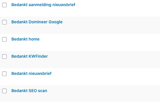 bedanktpaginas voorbeelden