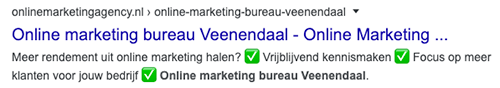 meta titel en omschrijving zoekwoord