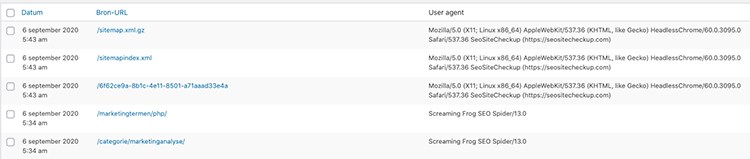 404s achterhalen redirection