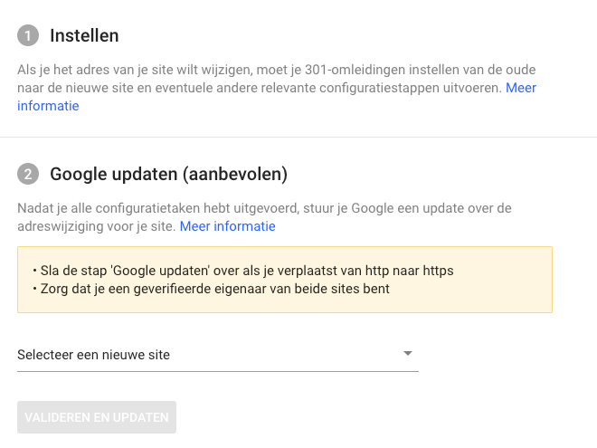 adreswijziging doorgeven seo migratie