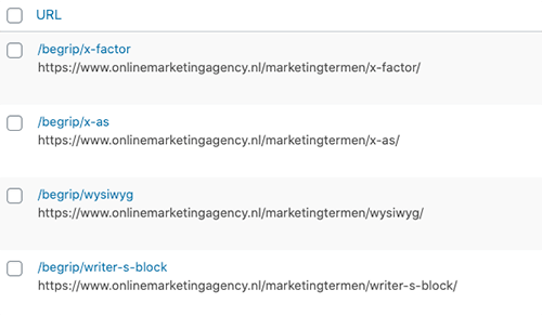 redirection redirects probleem