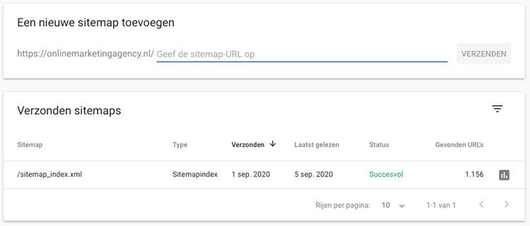 sitemap aanbieden migratie