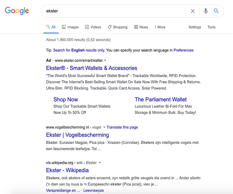 adverteren op merknaam