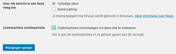 website noindex zetten