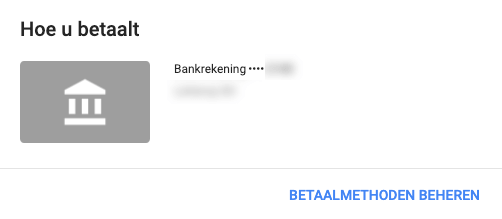 Betaalmethoden beheren Google