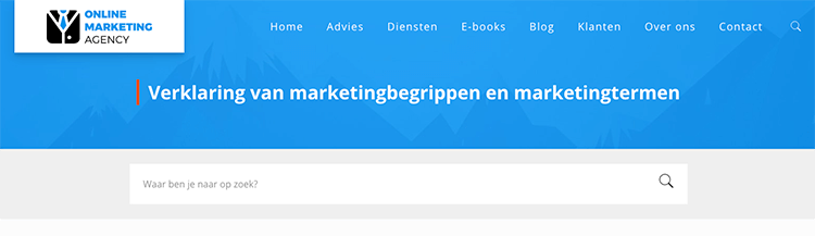 Zoekfunctie kennisbank