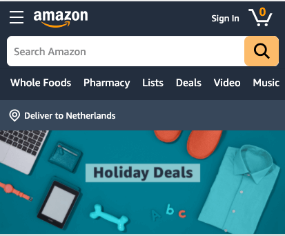 Zoekfunctie op mobiel