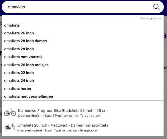 slimme zoekfunctie spelfouten