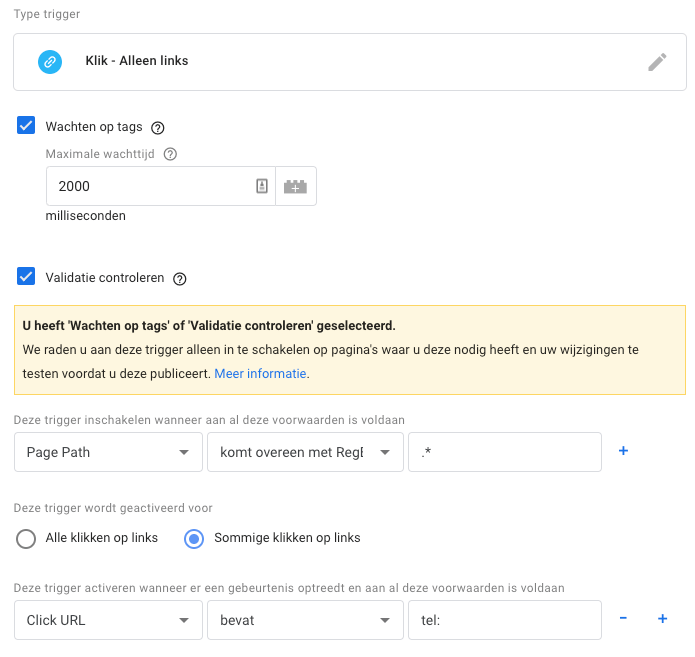 triggerconfiguratie ga4