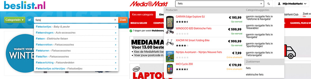 zoekfunctie visuele elemtenten