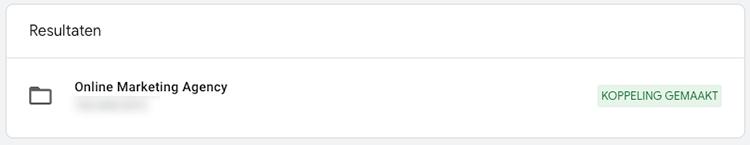 Koppeling gemaakt analytics 4