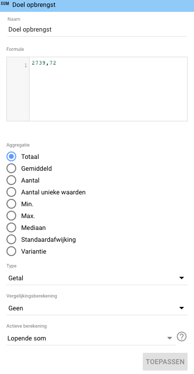 lopende som doelopgrengst