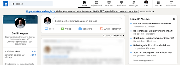 LinkedIn adverteren