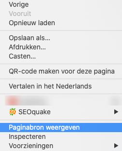 Paginabron weergeven
