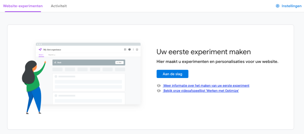 Aan de slag met Google Optimize