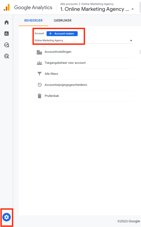 GA4 Account Aanmaken