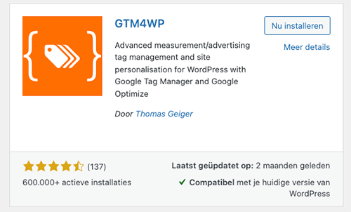 GTM4P plugin installeren