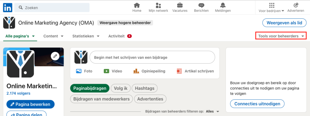 LinkedIn bedrijfspagina verwijderen