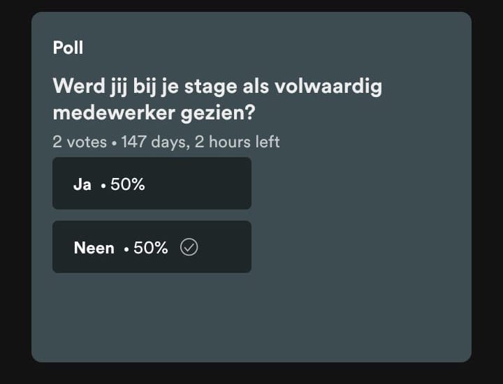 spotify poll functie resultaten