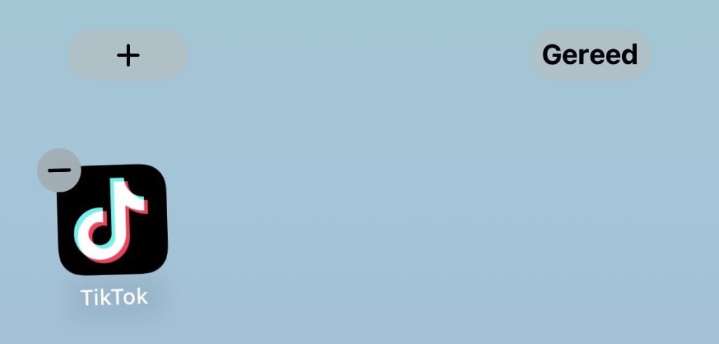 TikTok verwijderen minteken