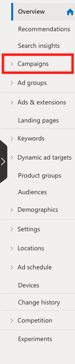 campagnes microsoft ads