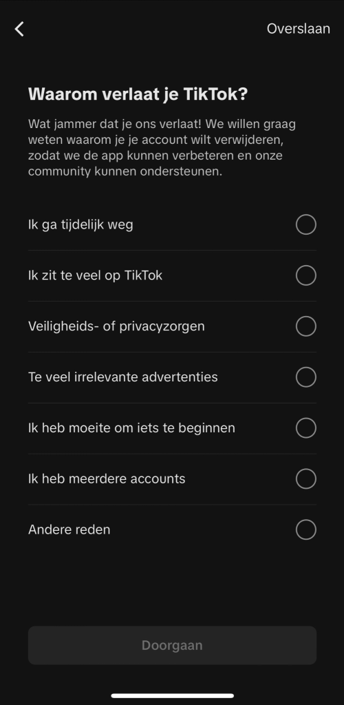 reden verwijderen