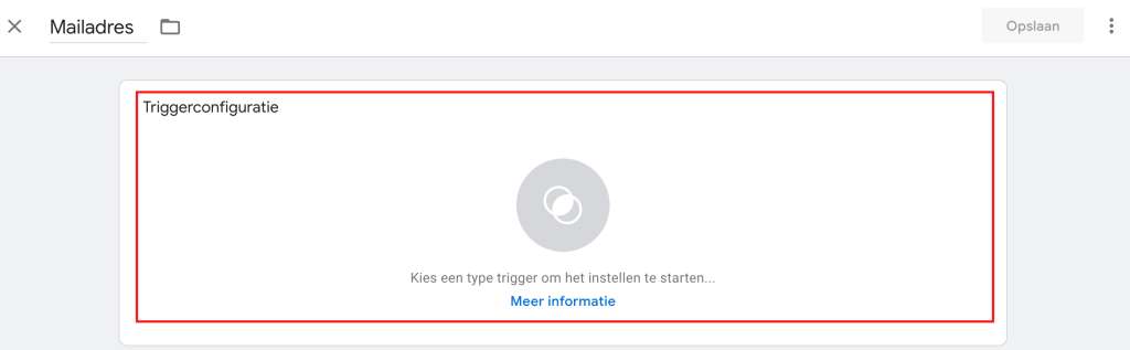 triggerconfiguratie